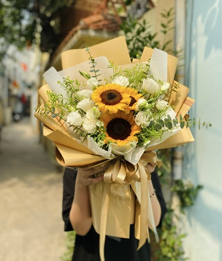 bó hoa hướng dương