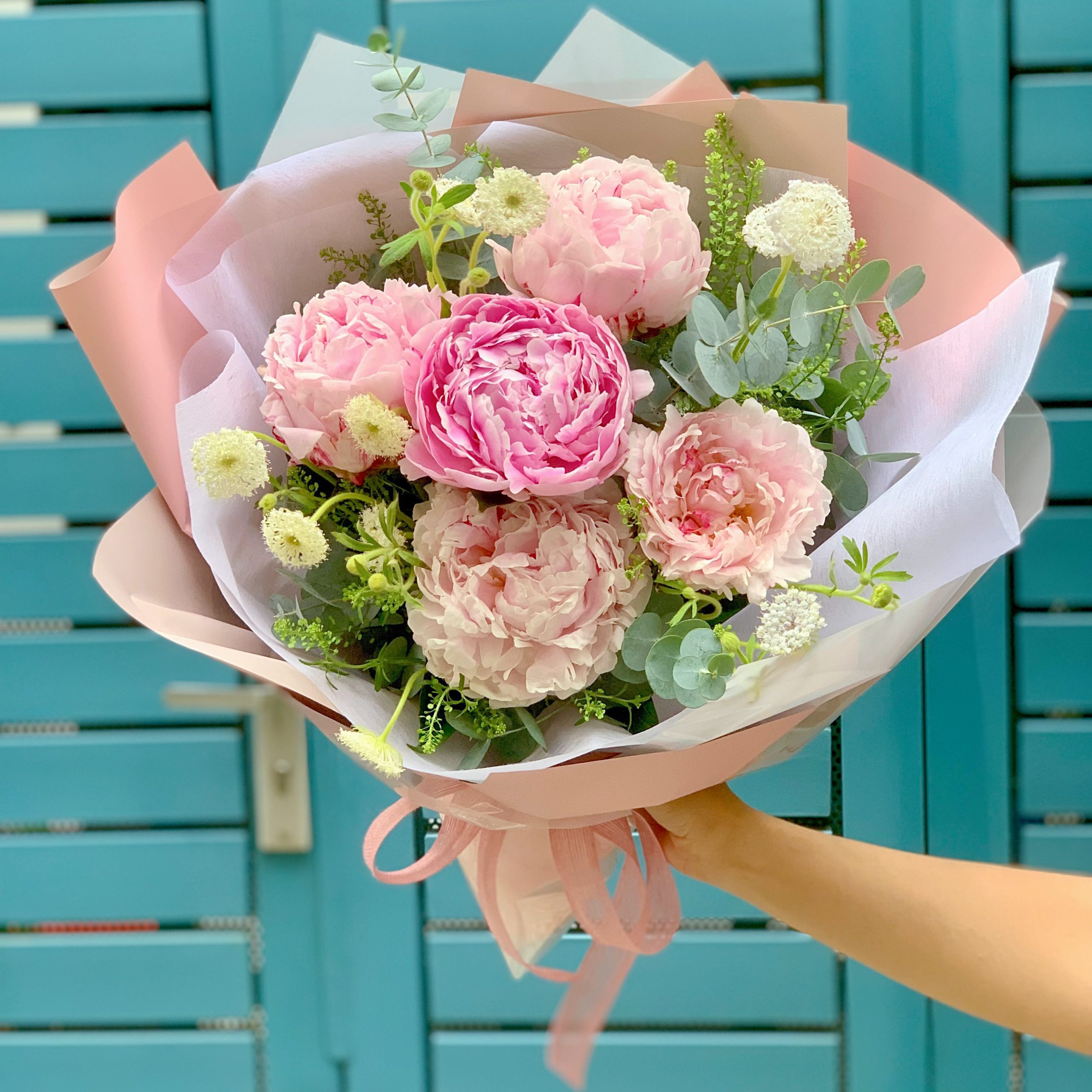 bó hoa mẫu đơn tỏ tình